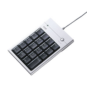 NT-8UHSV / USBテンキー(ハブ付き、シルバー)