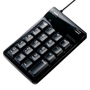 NT-9UHBK / USBハブ付テンキー(ブラック)