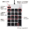 NT-M18UHSV / USB2.0ハブ付テンキー（シルバー）