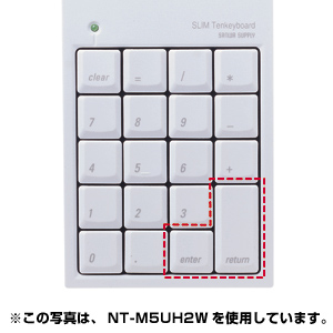 NT-M5UH2BK / USBハブ付テンキー（クリアブラック）