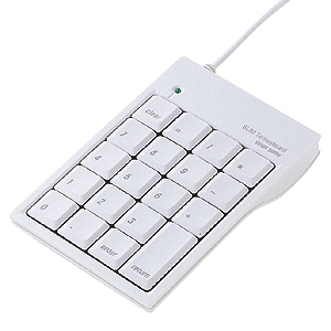 NT-M5UH2W / USBハブ付テンキー(クリアホワイト)