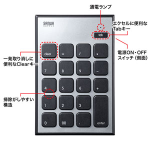 Mac用静音Bluetoothテンキーを発売｜サンワサプライ株式会社