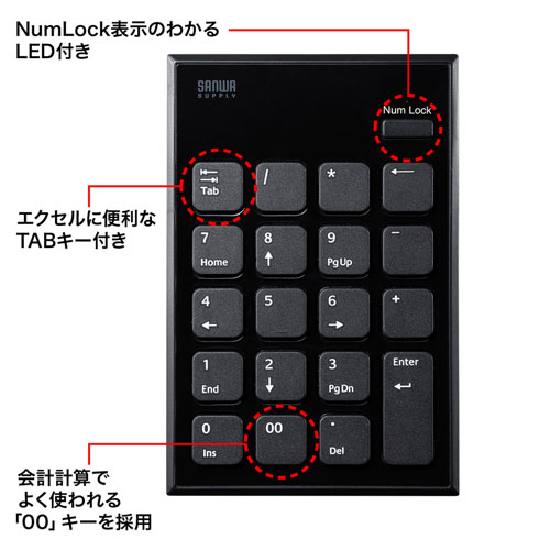 NT-WL21BK / ワイヤレスUSBテンキー