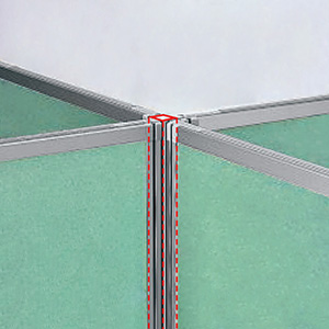 OU-18XJP / パーティションDパネル用X型ジョイントポール(H1800用)