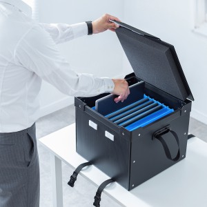 PD-BOX6BK【プラダン製蓋付きタブレット・ノートパソコン収納ケース(10