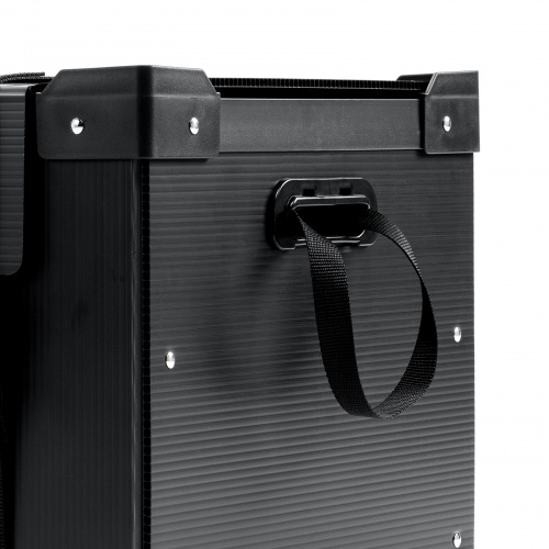 PD-BOX6BK / プラダン製蓋付きタブレット・ノートパソコン収納ケース(10台用・固定ベルト付き)