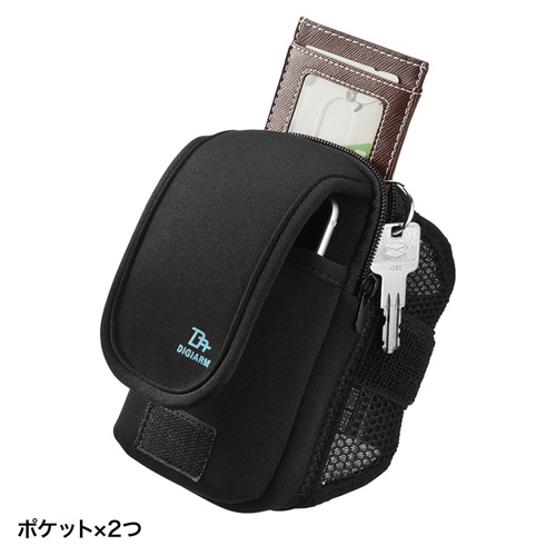 PDA-ARM3BK / アームバンドスポーツケース（Mサイズ・5.2インチ・ブラック）