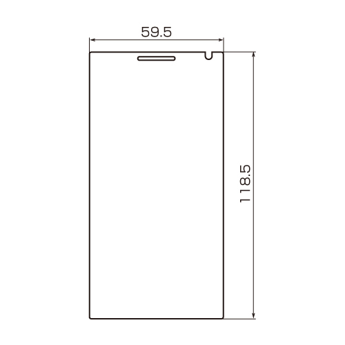 PDA-FGS03KFP / 液晶保護指紋防止光沢フィルム（イー・モバイル Huawei GS03用）