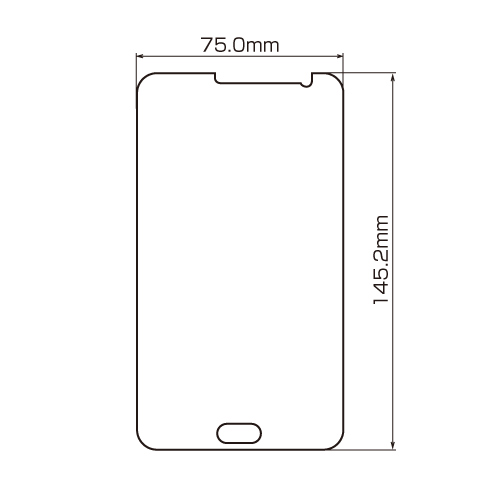 PDA-FGX13KFP / NTTドコモ サムスン GALAXY Note II SC-02E用液晶保護指紋防止光沢フィルム