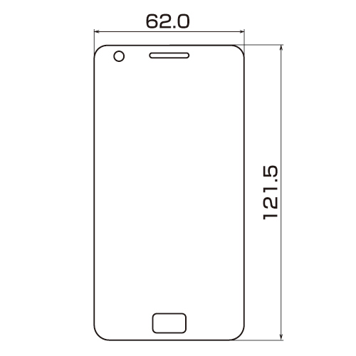 PDA-FGX3 / 液晶保護反射防止フィルム（NTTドコモ SAMSUNG GALAXY S II SC-02C用）
