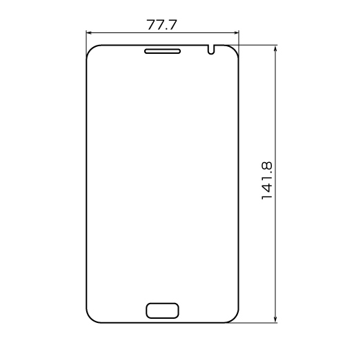 PDA-FGX9KFP / 液晶保護指紋防止光沢フィルム（NTTドコモ SAMSUNG GALAXY Note SC-05D用）