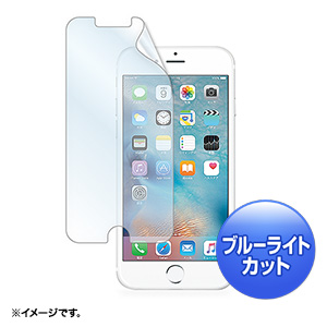 PDA-FIP55BCAR / iPhone 6s・6用ブルーライトカット液晶保護指紋反射防止フィルム
