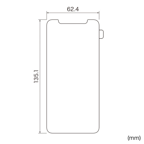 PDA-FIP67BC / iPhone X用ブルーライトカット液晶保護指紋防止光沢フィルム