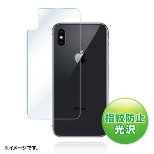 PDA-FIP71FP / Apple iPhone X用背面保護指紋防止光沢フィルム