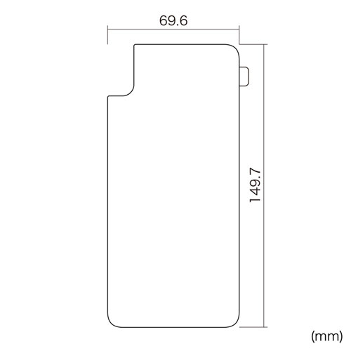 PDA-FIP80FP / Apple iPhone XS Max用背面保護指紋防止光沢フィルム