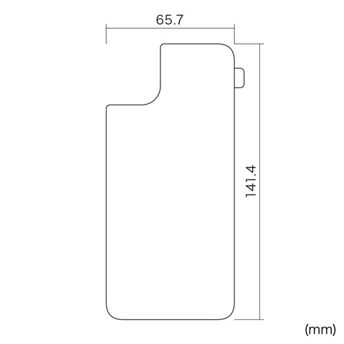 PDA-FIPH19BS / Apple iPhone 11用背面保護指紋防止光沢フィルム