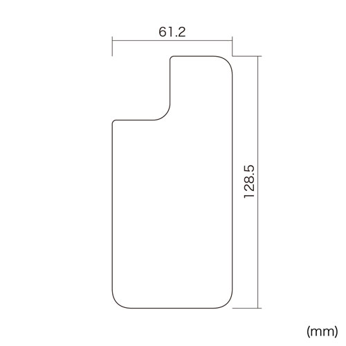PDA-FIPH20MBS / Apple iPhone 12 mini用背面保護指紋防止光沢フィルム