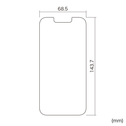 PDA-FIPH21PFP / iPhone 13/13 Pro用液晶保護指紋防止光沢フィルム