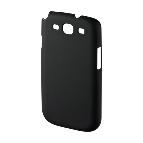 PDA-GA9BK / ラバーコーティングハードケース(NTTドコモ サムスン GALAXY S III・S III α用・ブラック)