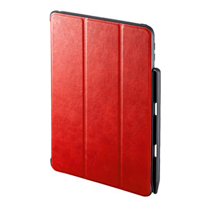 PDA-IPAD1014R / iPad9.7インチケース Apple Pencil収納ポケット付き