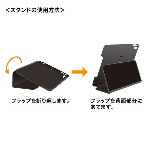 PDA-IPAD1404BK / iPad mini 2019　ハードケース（スタンドタイプ・ブラック）