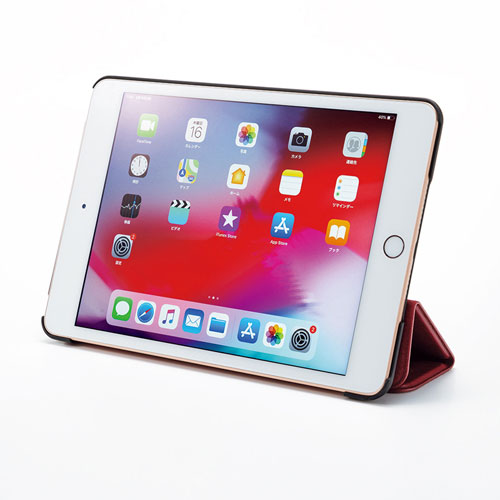 PDA-IPAD1407R / iPad mini 2019 ソフトレザーケース　レッド
