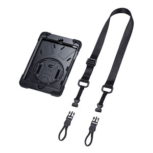 PDA-IPAD1417BK / iPad mini2019 耐衝撃ケース(ハンドル、スタンド、ショルダーベルト付き)