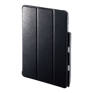 PDA-IPAD1514BK / iPad Air 2019ケース Apple Pencil収納ポケット付き ブラック