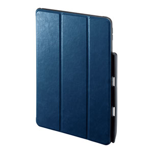PDA-IPAD1514BL / iPad Air 2019ケース　Apple Pencil収納ポケット付き ブルー