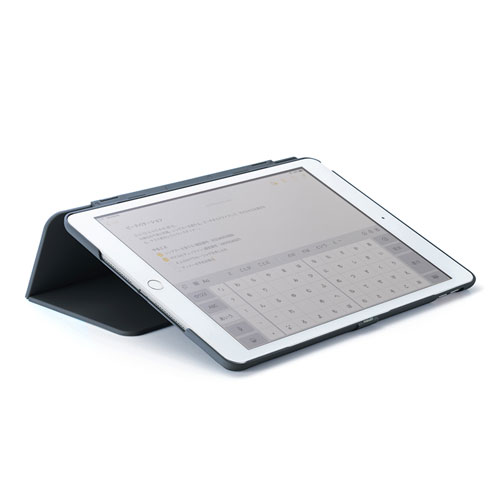 PDA-IPAD1604NV / iPad 10.2インチ　ハードケース（スタンドタイプ・ネイビー）