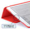 PDA-IPAD1604R / iPad 10.2インチ　ハードケース（スタンドタイプ・レッド）