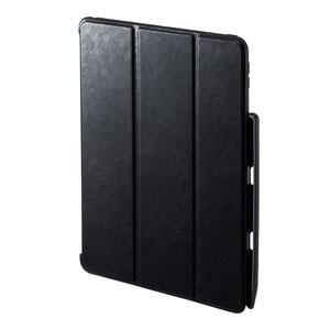 PDA-IPAD1614BK / iPad 10.2インチ Apple Pencil収納ポケット付きケース ブラック