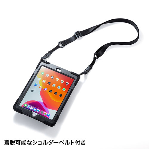 PDA-IPAD1620BK / iPad 10.2インチ　前面保護フィルター付耐衝撃ケース