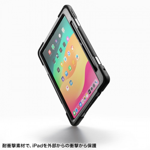 PDA-IPAD1717BK3 / iPad Pro 11インチ（M4/2024）用耐衝撃ケース