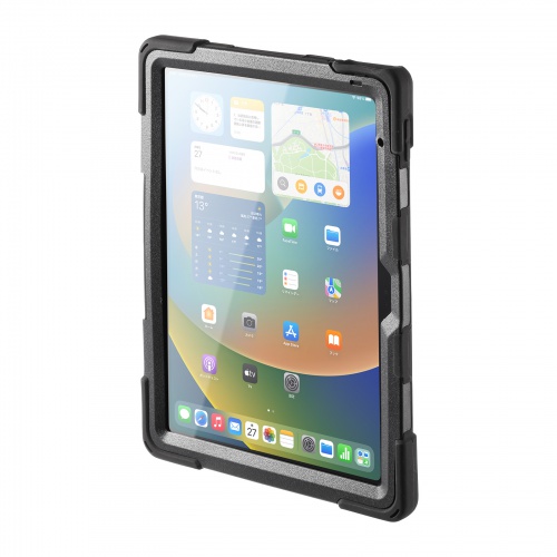 PDA-IPAD1920BK / iPad10.9インチ用前面保護フィルター付耐衝撃ケース