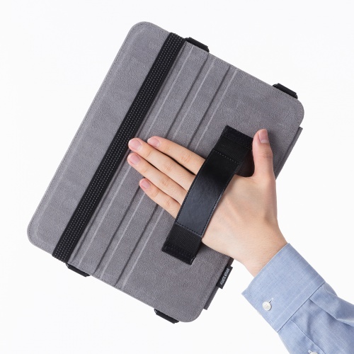 PDA-IPAD2012BK / iPad Pro 13インチ（M4/2024）用スタンド・ベルト付きケース