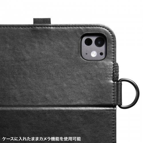 PDA-IPAD2012BK / iPad Pro 13インチ（M4/2024）用スタンド・ベルト付きケース