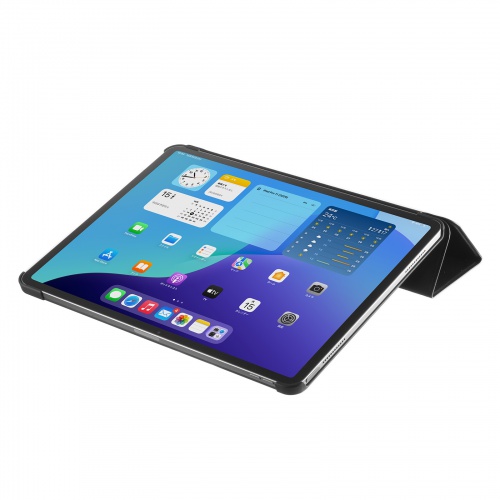 PDA-IPAD2107BK / iPad Air 13インチ（M3/2025、M2/2024）用合成皮革ソフトケース（ブラック）