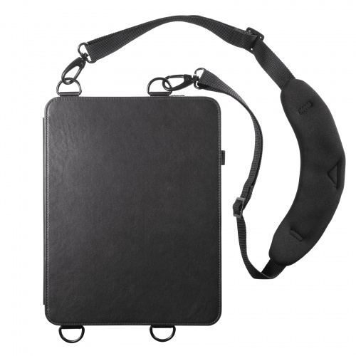 PDA-IPAD2112BK / iPad Air 13インチ（M3/2025、M2/2024）用スタンド・ベルト付きケース