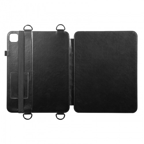 PDA-IPAD2112BK / iPad Air 13インチ（M3/2025、M2/2024）用スタンド・ベルト付きケース