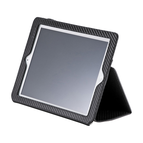 PDA-IPAD211BK / iPad2ソフトレザーケース(スタンドタイプ）