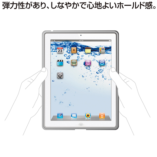 PDA-IPAD22BK / iPad2セミハードケース（ブラック）