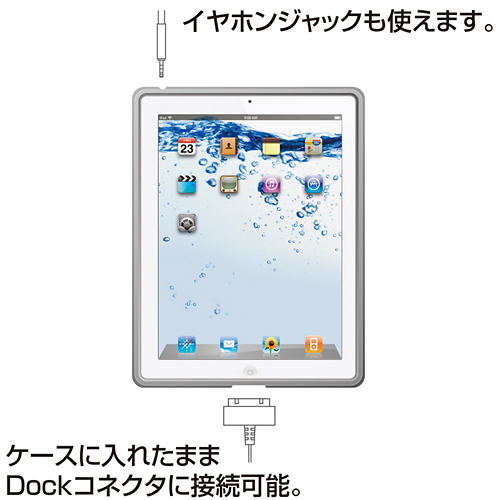 PDA-IPAD22BK / iPad2セミハードケース（ブラック）