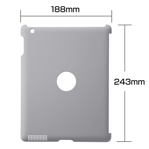 PDA-IPAD27GY / iPad2スマートハードカバー（グレー）