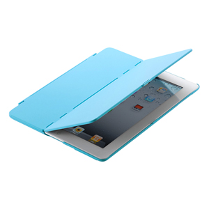 PDA-IPAD28LB / iPad2ハードケース(スタンドタイプ・ライトブルー)