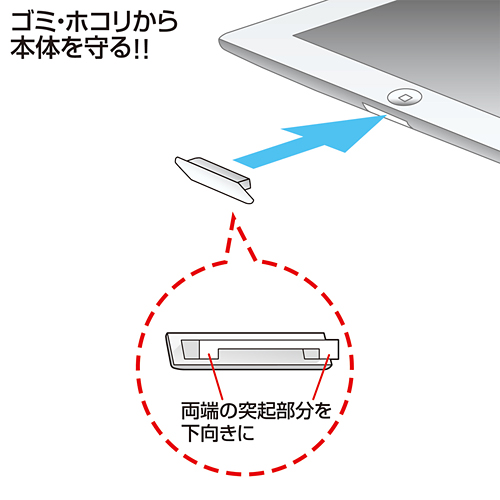 PDA-IPAD2CAPSV / iPad 2 Dock コネクタカバー（シルバー）