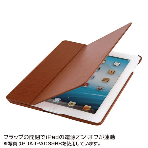 PDA-IPAD39BK / iPadソフトレザーケース（ブラック）