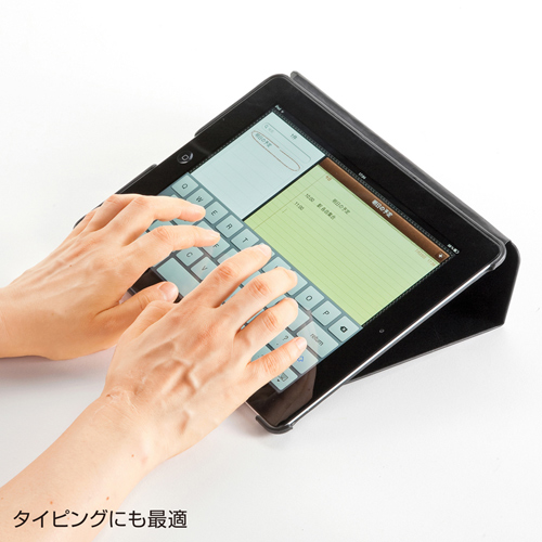 PDA-IPAD39BK / iPadソフトレザーケース（ブラック）