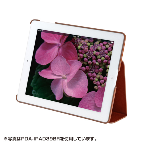 PDA-IPAD39BK / iPadソフトレザーケース（ブラック）