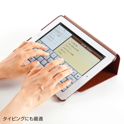 PDA-IPAD39BR / iPadソフトレザーケース（ブラウン）